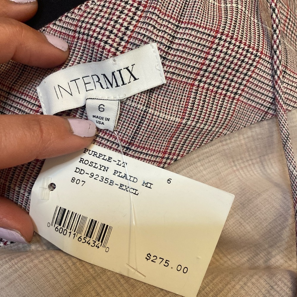 NWT intermix plaid strappy dress clueless 6 - Picture 5 of 5